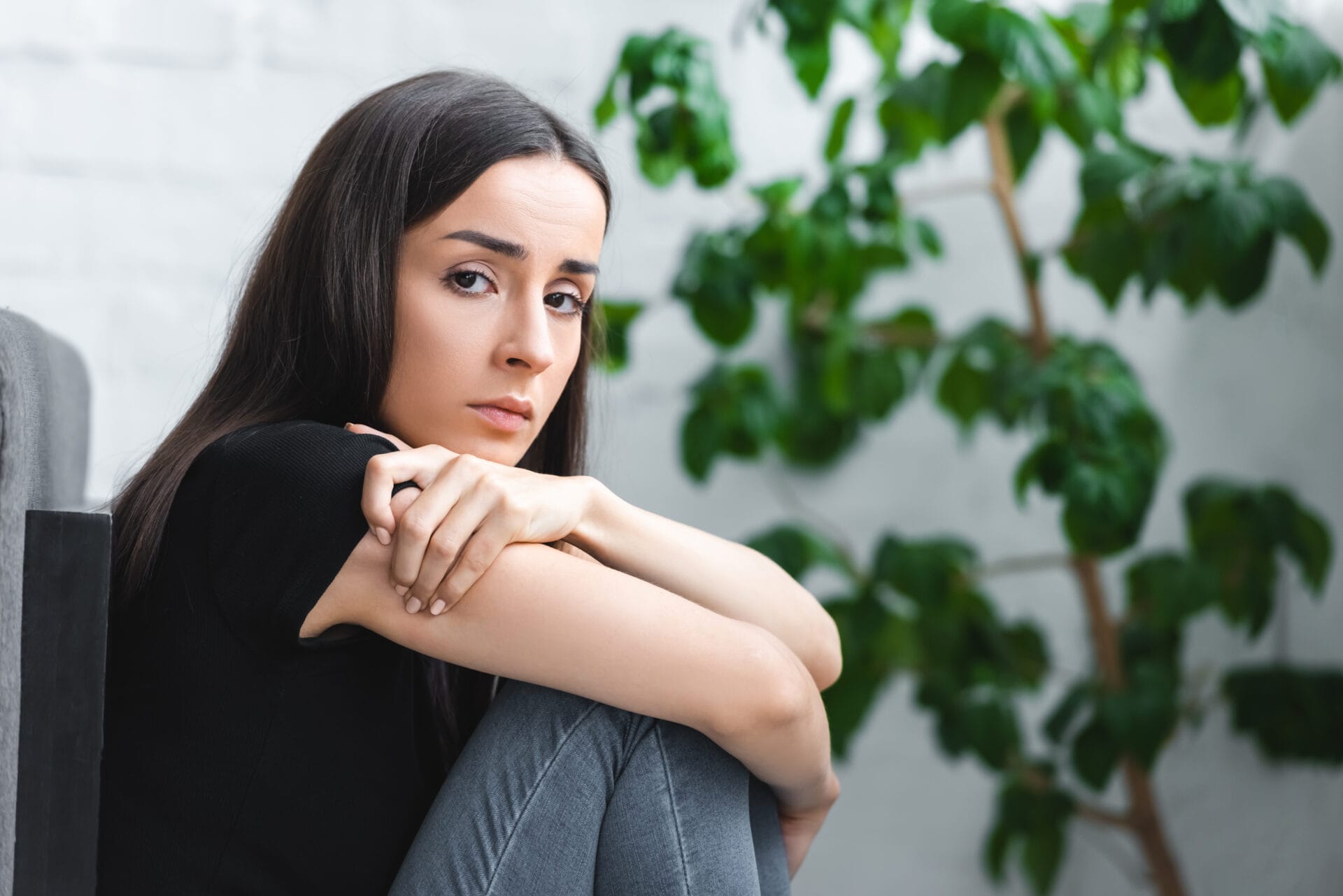 frustrated young woman suffering from depression
