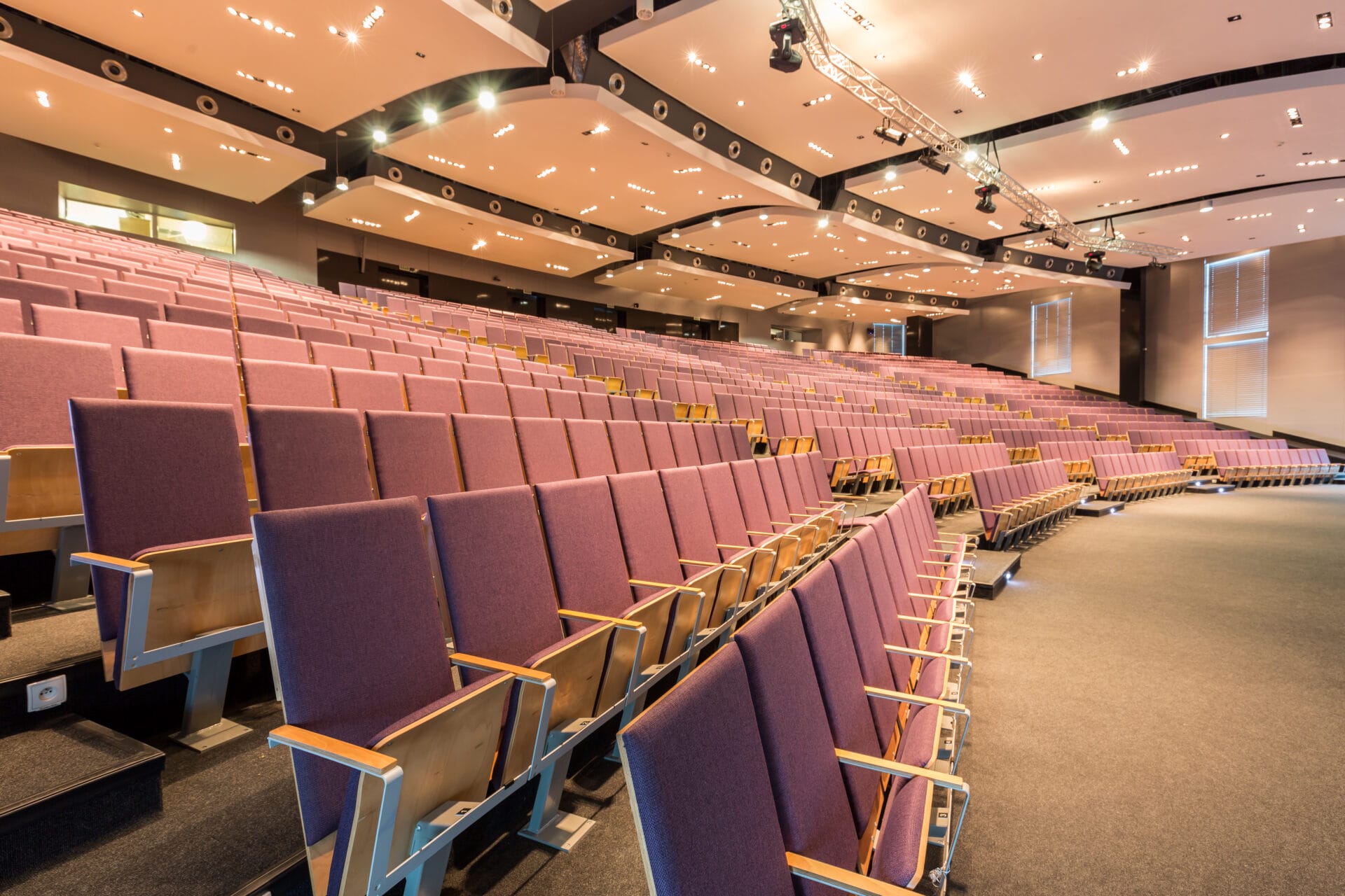 Large space of lecture hall in academy